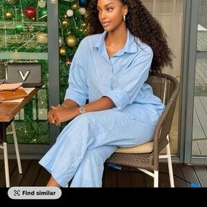 Women's Light Blue Jumpsuit